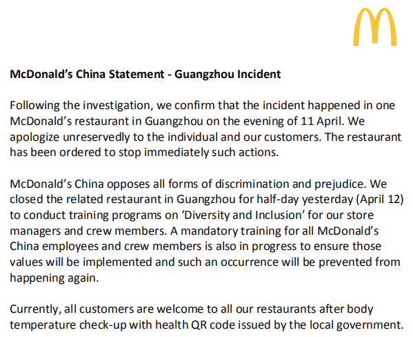 McDonald's APOLOGIZES To ExpatRights