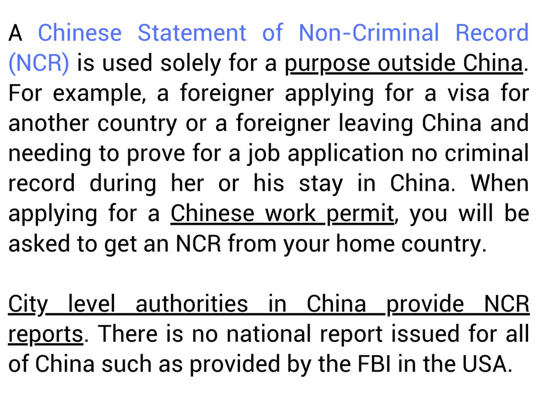 How To Apply For Chinese Statement of Non-Criminal Record